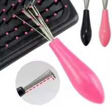 Metal comb for cleaning hairbrush
