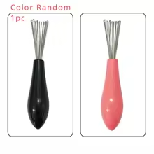 Metal comb for cleaning hairbrush