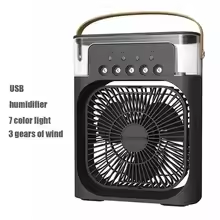 New 3 in 1 Air Conditioner Fan Household Mini Air Cooler LED Night Light Portable Humidifier Fan Air Adjustment Home Office Fan