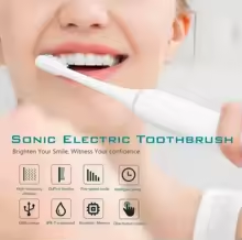 Electric Toothbrush for Adults, IPX7 Waterproof, DuPont Brush Head, USB Rechargeable, High Frequency Cleaning, 6 Cleaning Modes