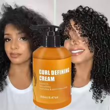 CURL DEFINING CREAM with argan oil for wavy and curly hair, deeply hydrates and conditions to add shine and elasticity