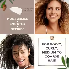 CURL DEFINING CREAM with argan oil for wavy and curly hair, deeply hydrates and conditions to add shine and elasticity